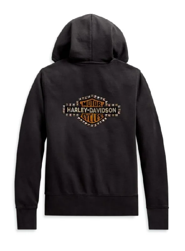 Harley-Davidson® Women's Studded Vintage Logo Hoodie, 99129-20VW