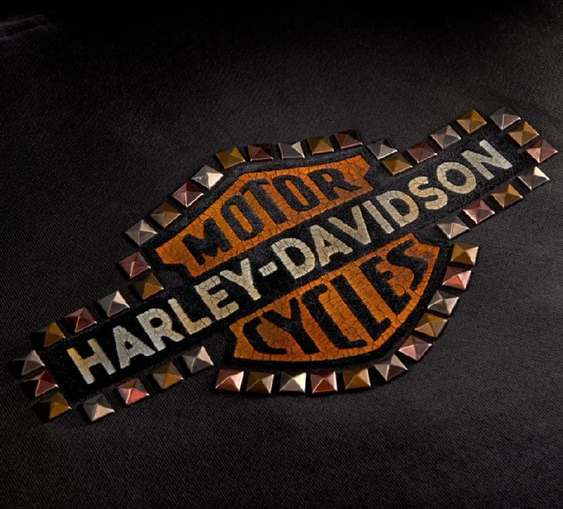 Harley-Davidson® Women's Studded Vintage Logo Hoodie, 99129-20VW