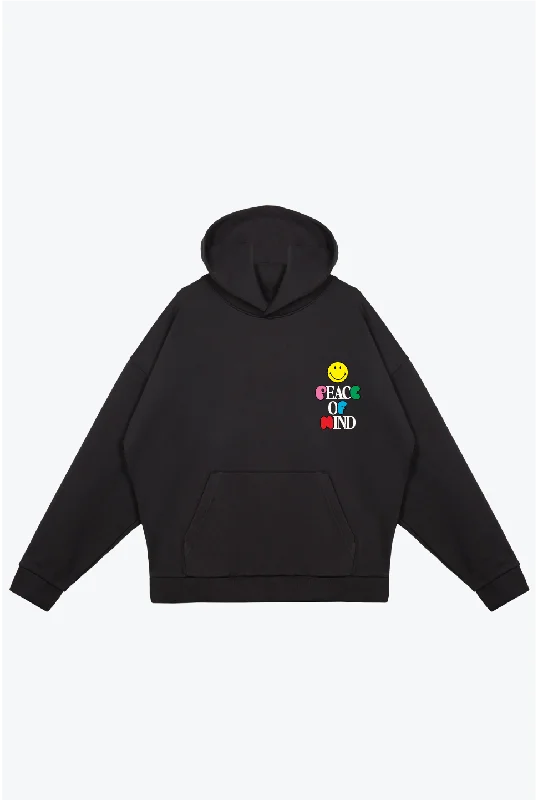 P/C x Smiley Peace of Mind Heavyweight Hoodie - Black