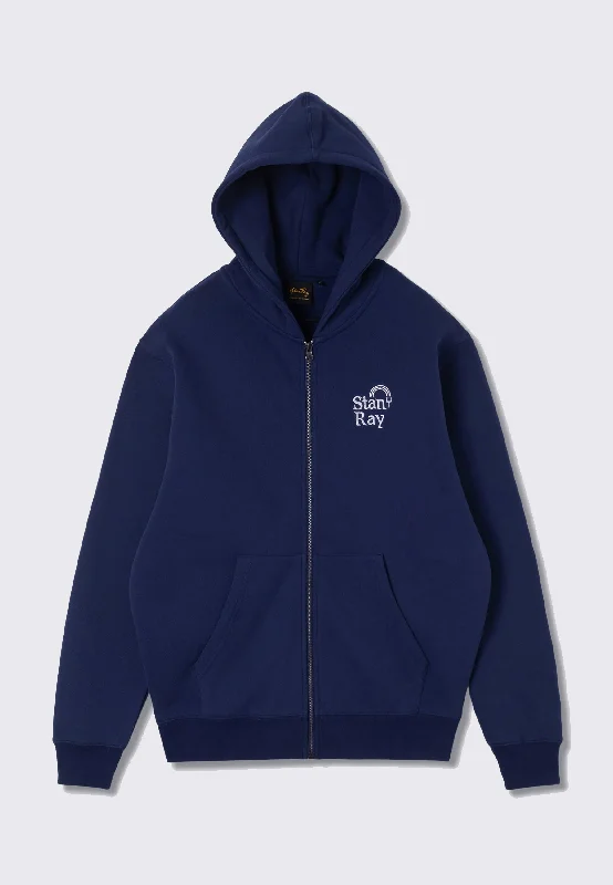 Ray Bow Zip Hoodie - Navy