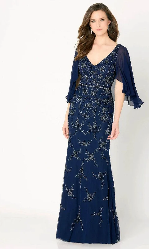 Cameron Blake CB783 - Beaded V-Neck Evening Dress Sequined Elegant Party