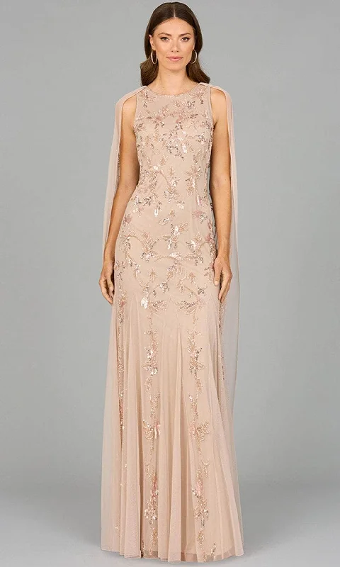 Lara Dresses 29086 - Beaded Evening Dress with Cape Tunics Brand named