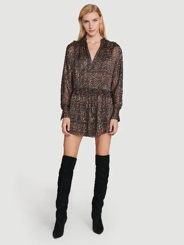 Paisley Party Dress -- Deep Moss Multi Tunics Summer linen
