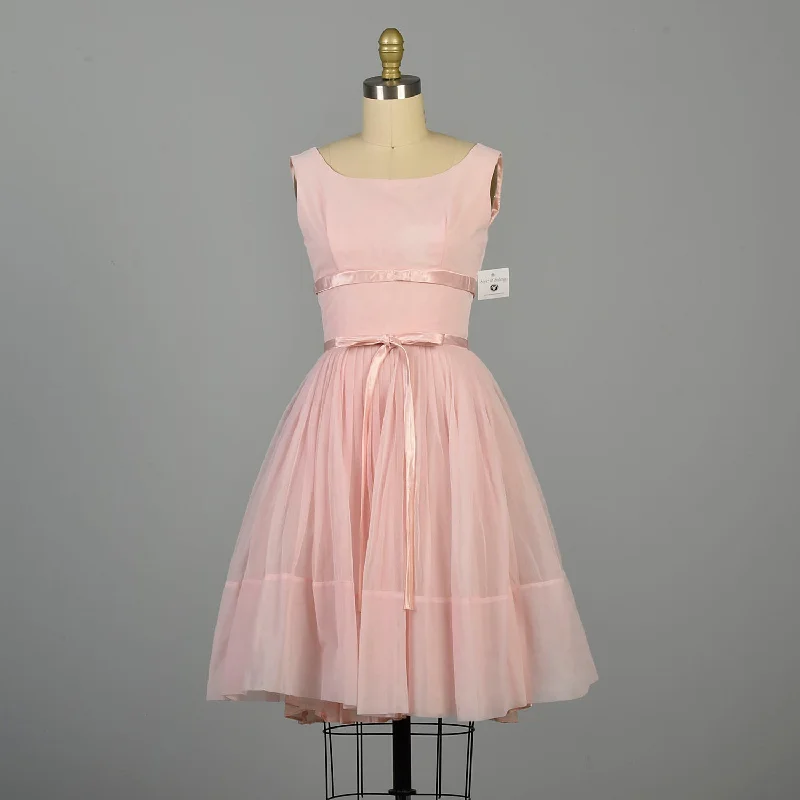 XXS 1950s Fit and Flare Dress Pink Sleeveless Barbie Party Dress Bodycon Fitted Nightout