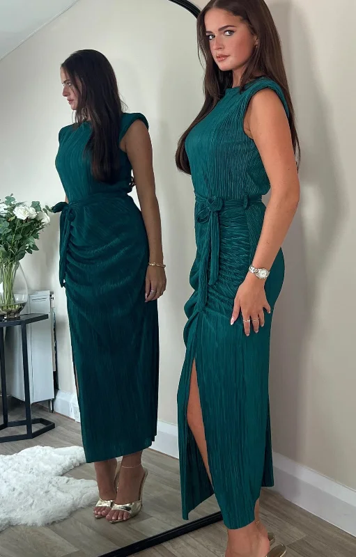 Audrey Teal Party Dress Tunics Winter warm
