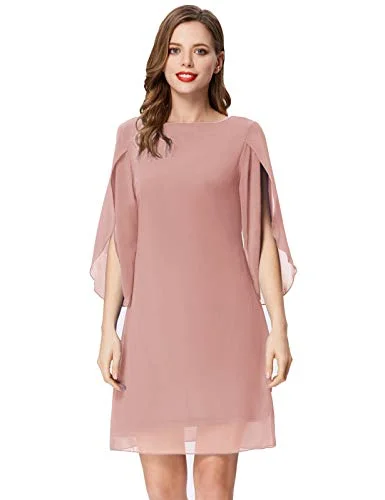 GRACE KARIN Women Loose Chiffon Dress Elegant Wedding Guest Dress for Party Dresses Women Casual Summer Tunics Versatile functional