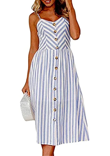OMZIN Women Party Dress Boho Printed Summer Dress Swing Floral Evening Dress XS-XXL Sequined Elegant Party