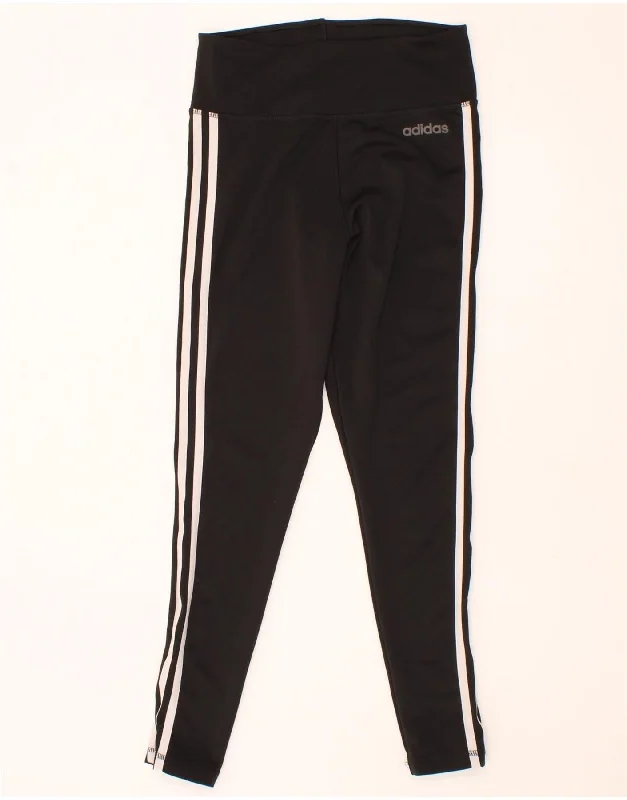 ADIDAS Womens Climalite Leggings UK 8/10 Small  Black Polyester Trendy Seamless Sports Leggings