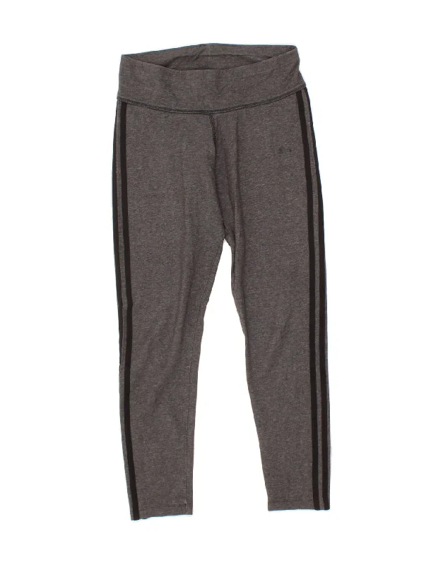 ADIDAS Womens Leggings UK 8/10 Small  Grey Comfortable Power Mesh Leggings