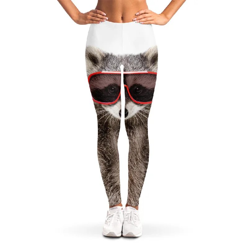 Funny Raccoon Print Women's Leggings Fashionable Quick-Dry Yoga Pants