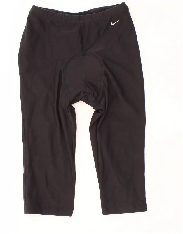 NIKE Womens Capri Leggings US 0/2 XS  Black Polyester Comfortable Bootcut Workout Leggings