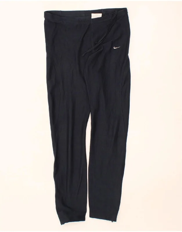 NIKE Womens Leggings UK 10/12 Medium Black Polyester Trendy Mesh Leggings