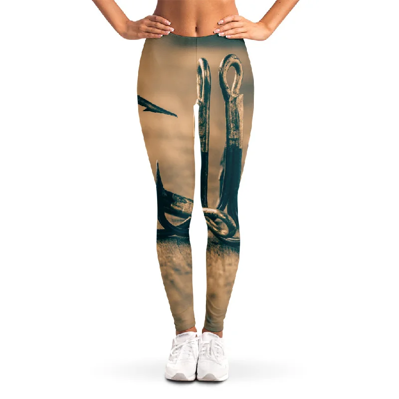 Fishing Hooks Print Women's Leggings Stylish Athletic Wear Leggings