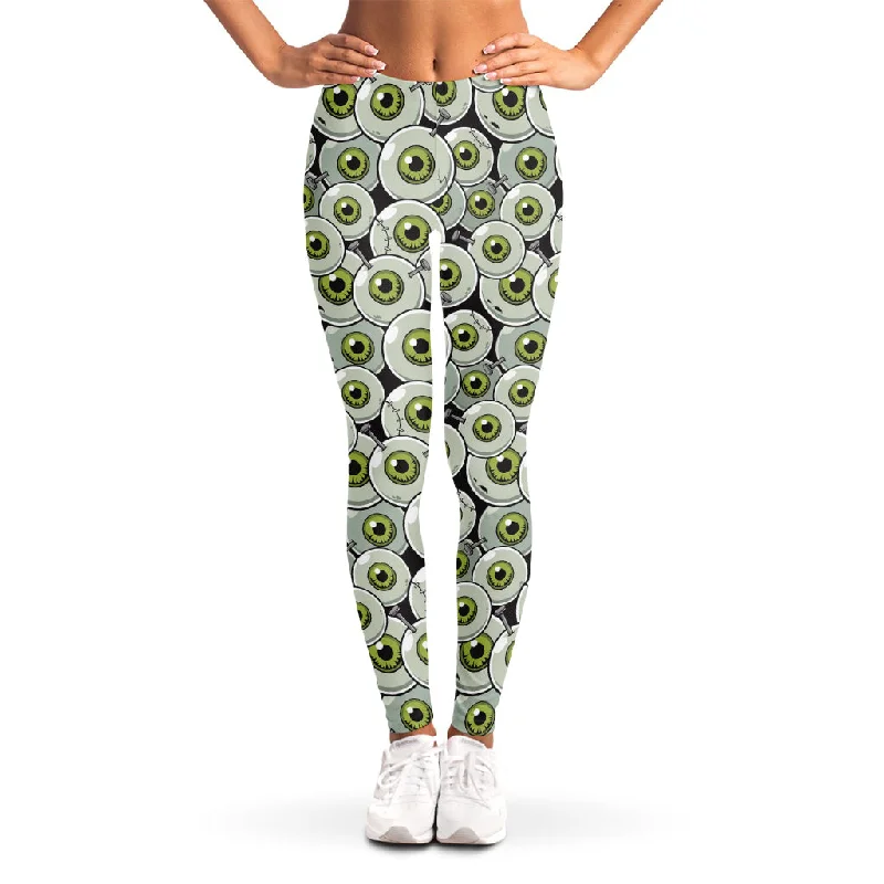Frankenstein Eyeball Pattern Print Women's Leggings Comfortable Slim Fit Leggings