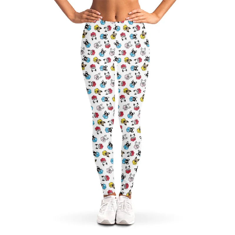 French Bulldog Reading Book Print Women's Leggings Comfortable Printed Workout Leggings